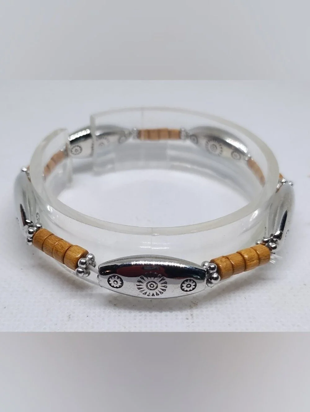 Men's Bracelet Beaded Beads Brown New Jewelry G31